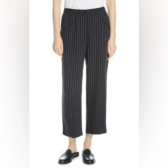 Eileen Fisher Pants - NWOT Eileen Fisher Pinstripe Crop Wide Leg Pant Indigo Casual Women’s Medium